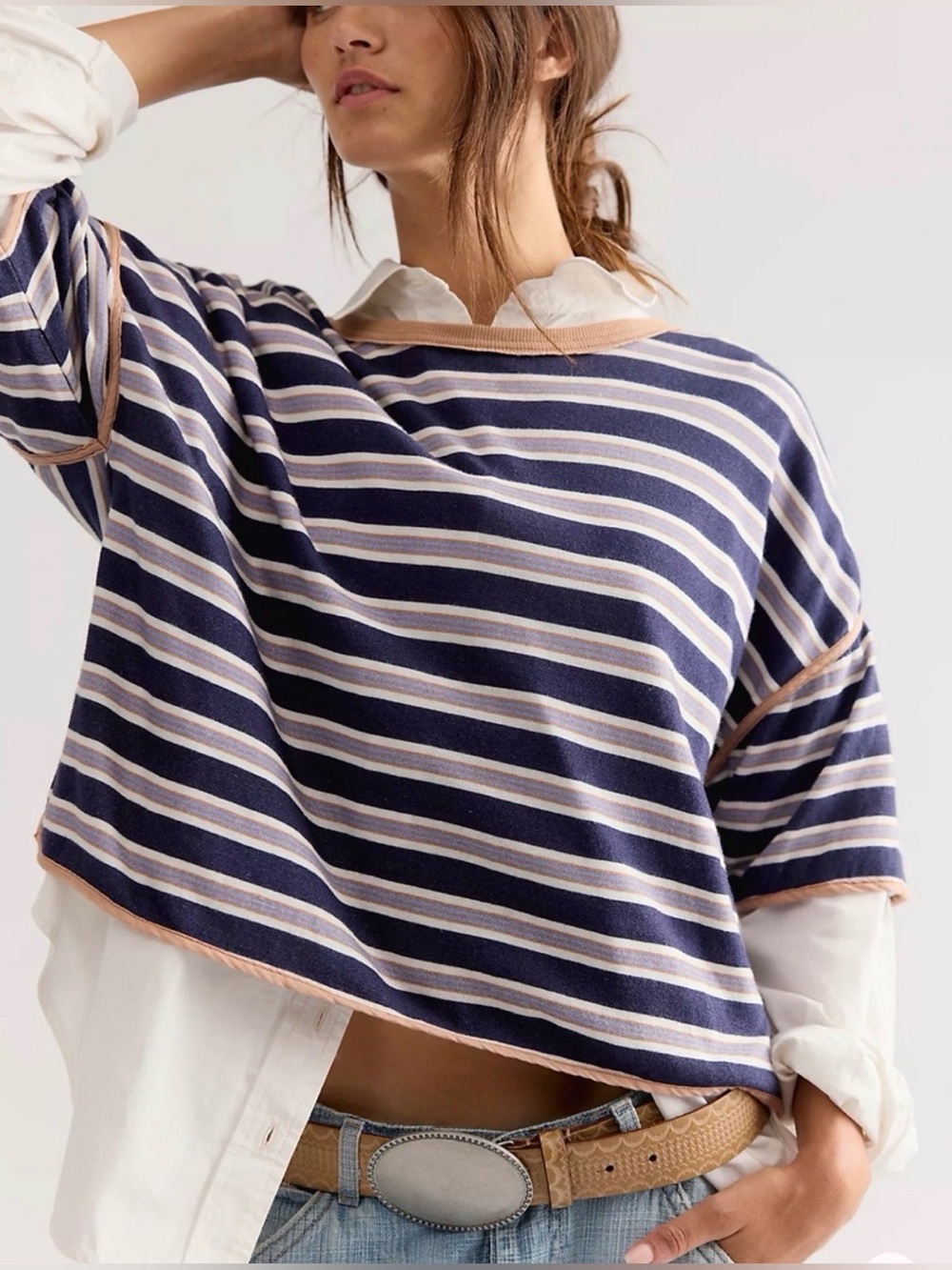 We the free clean rugby stripe tee